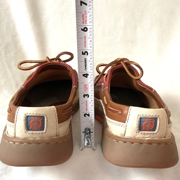 Born Wayz / Børn Men’s Leather Moc-Toe Casual Size 10 M Multi-Tone Red/Tan/Cream - Picture 14 of 16